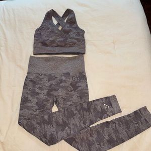 Gym shark purple camo set